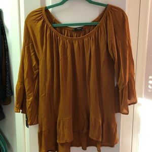 Yellow off-the-shoulder top